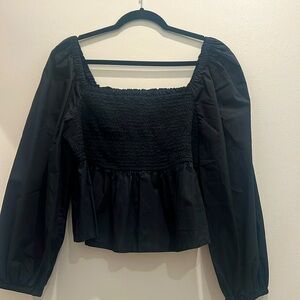 J.Crew Black Long Sleeve Top XXL